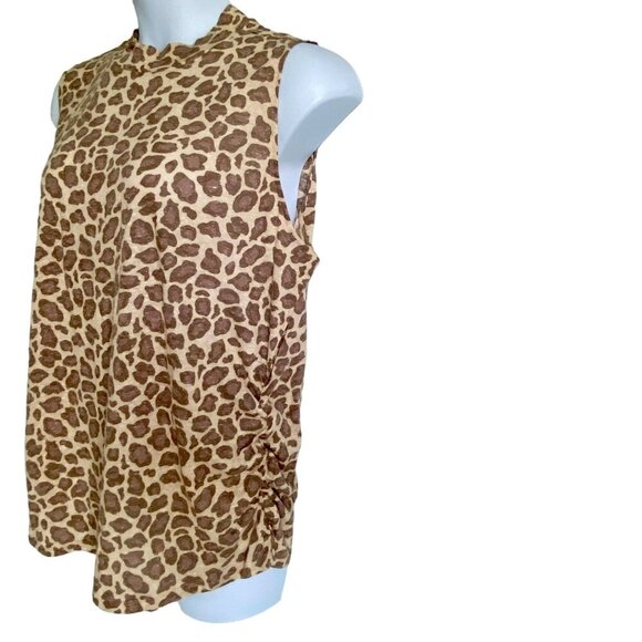 Skinnygirl Jeans Safari Abstract Cheetah Print Sleeveless Top 2X NEW NWT - Picture 4 of 10